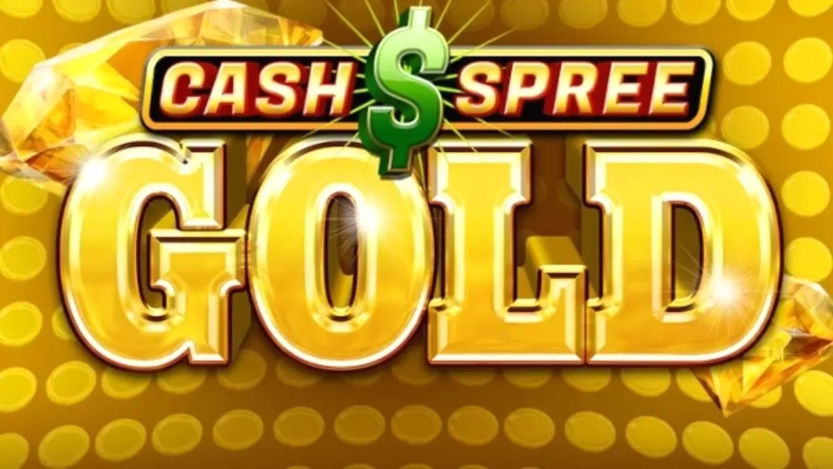 Tampilan visual slot Cash Spree Gold dengan nuansa emas dan kemewahan kasino